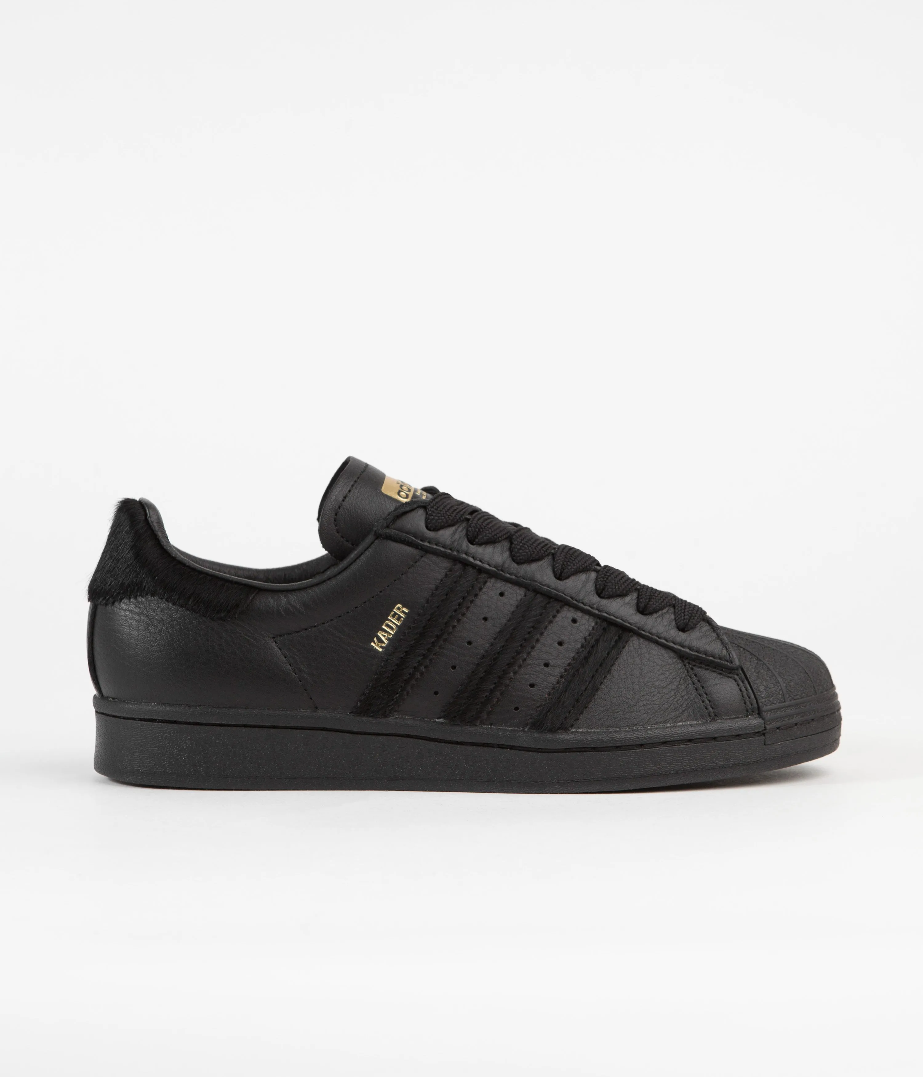 Adidas x Kader Superstar ADV Shoes - Core Black / Core Black / Gold Metallic