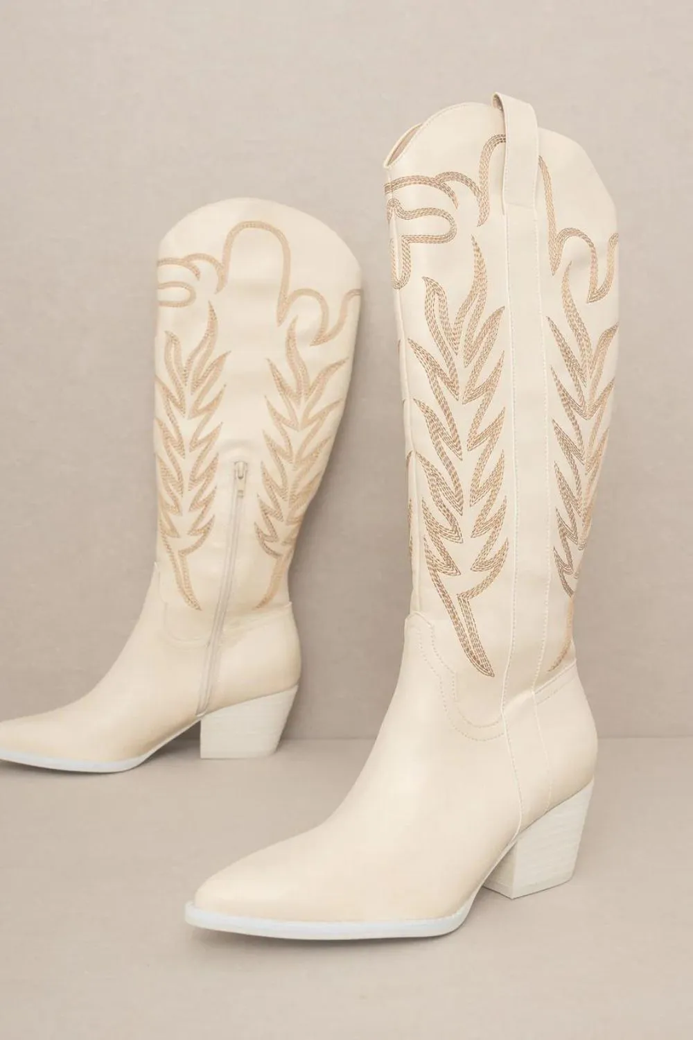 Coastal Cowgirl Boots | Bohemian Western | Knee High | Cream