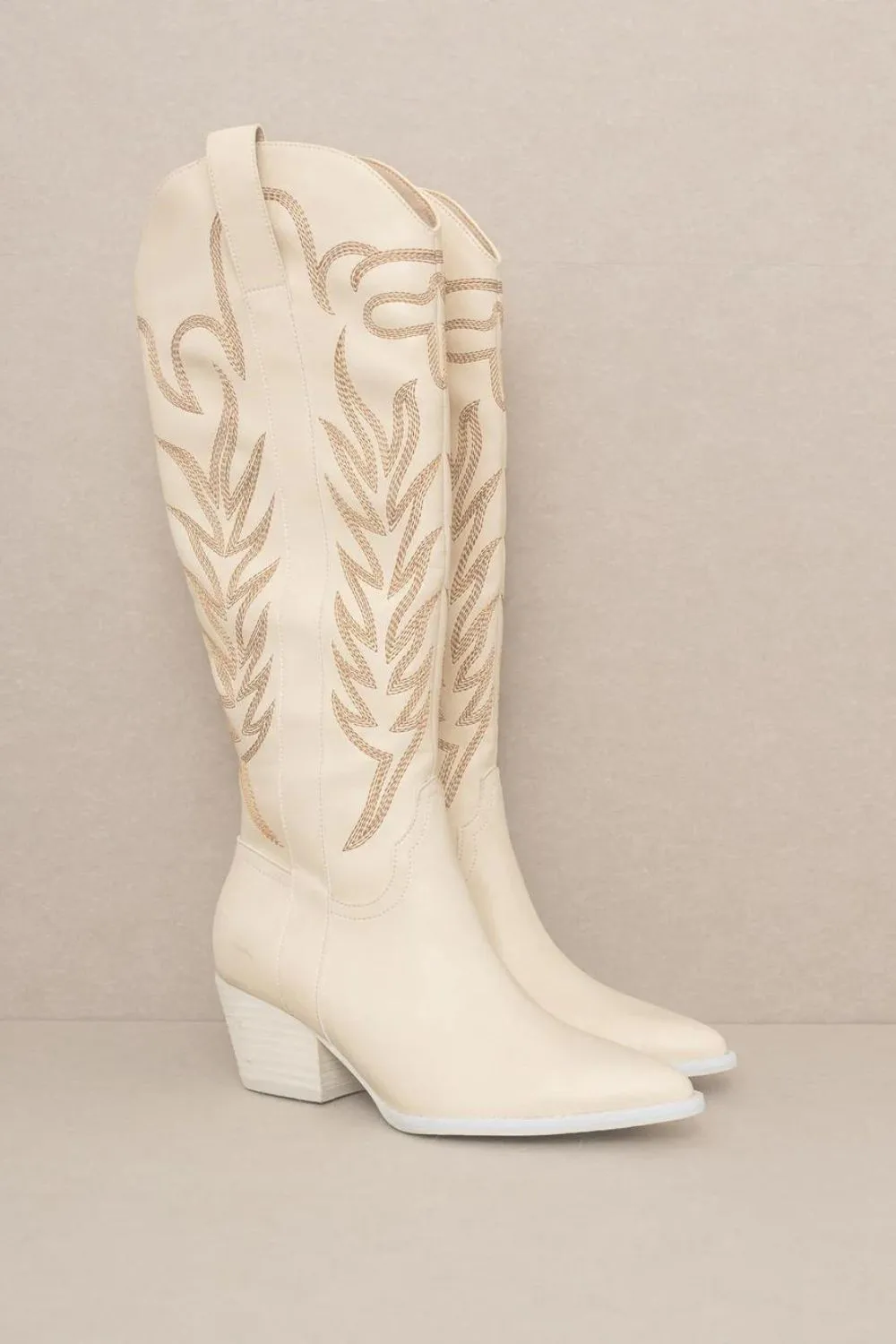 Coastal Cowgirl Boots | Bohemian Western | Knee High | Cream