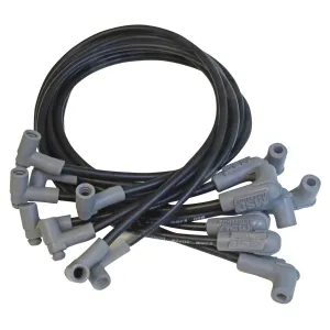 MSD Super Conductor Spiral Core 8.5 mm Spark Plug Wire Set - Black - 90 Degree Plug Boots - HEI Style Terminal - Big Block Chevy