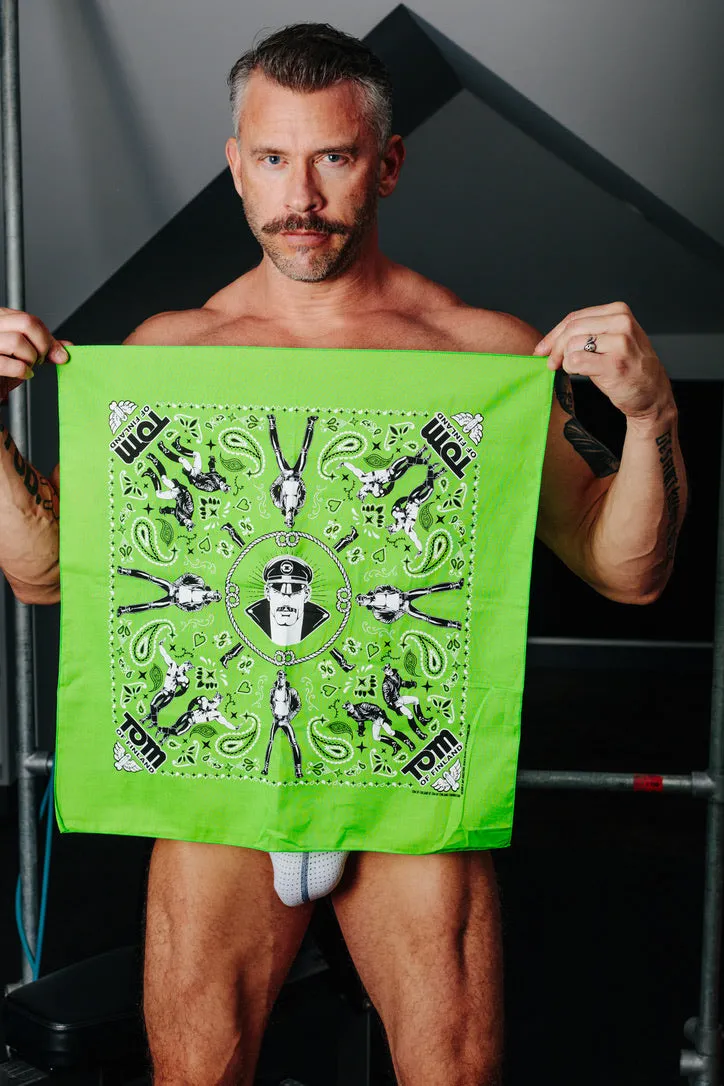 Tom of Finland Bandana by Peachy Kings Green