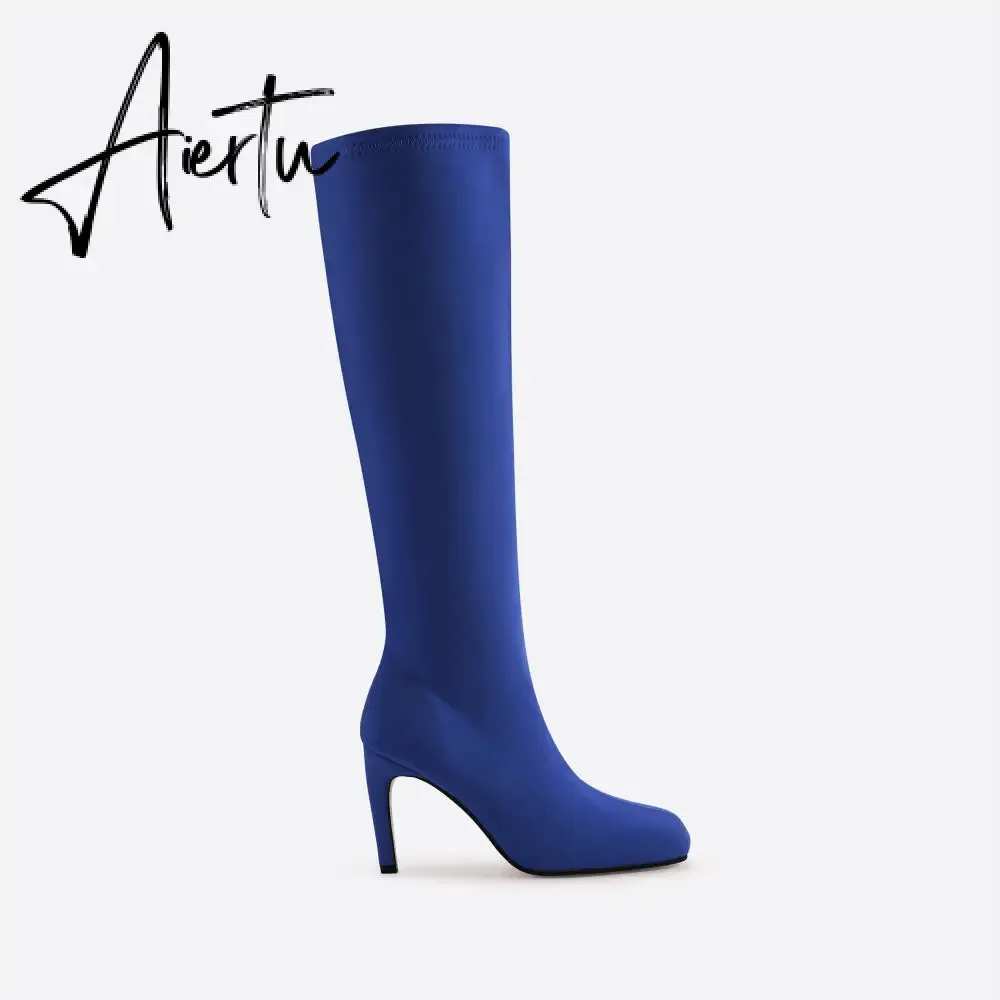 Women Square Heeled Boots